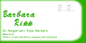barbara ripp business card